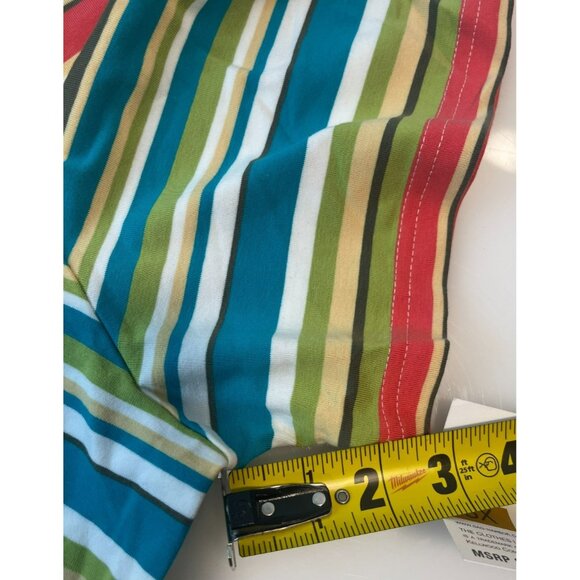 Sag Harbor Sport Women's Multicolor Striped Short Sleeve Shirt Size 3X NWT - Picture 13 of 14